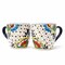 Set of 2 Multi-Color Ceramic Mugs Hand Painted Lead-Free Dishwasher and Microwave Safe